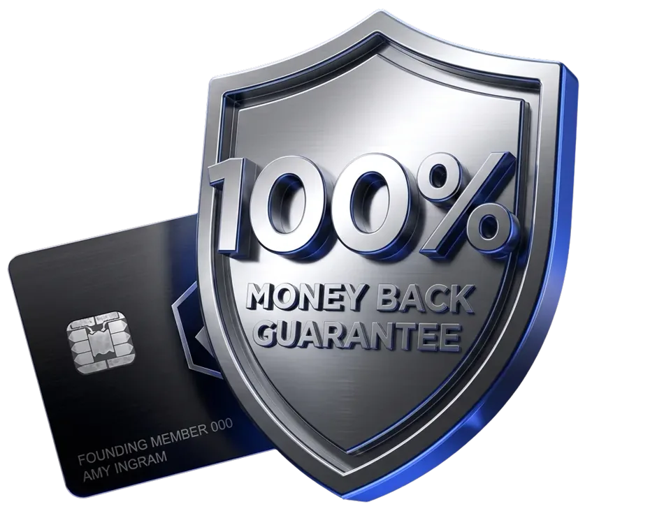 100% Money-Back Guarantee shield