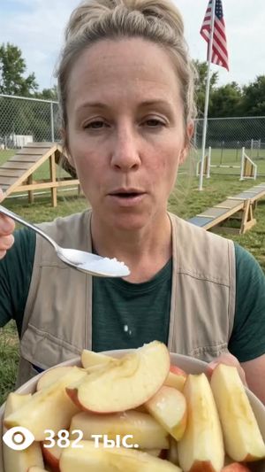 Sarah with a healthy dog snack — 382K views